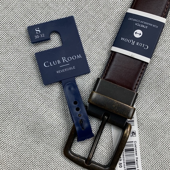 CLUBROOM Mens Brown Polyurethane Casual Belt S - Picture 5 of 7